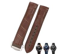 QSYJCCXD 22mm Cowhide Watch Bands for Omega Seamaster 300 Speedmaster DE VILLE Watch Strap for Men Bracelet Point buckle for man woman