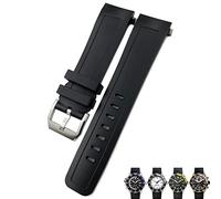 QSYJCCXD 22mm Fluorine Rubber Watch Strap Soft Black Blue Watch Bands for IWC AQUATIMER FAMILY for Men Bracelet