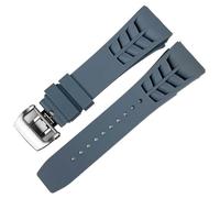 QSYJCCXD 25mm Rubber Silicone Watch Band for Richard Mille Strap Stainless Steel Folding Buckle Blue Strap Watch Accessories