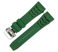 QSYJCCXD 25mm Rubber Silicone Watch Band for Richard Mille Strap Stainless Steel Folding Buckle Blue Strap Watch Accessories