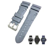 QSYJCCXD 26mm 24mm Nature Rubber Watchband Fit for Panerai PAM Silicone Red Blue Watch Strap Waterproof Bracelets Tools