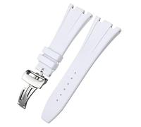 QSYJCCXD 27mm 28mm Fluorous Rubber Watchband for Audemars AP Piguet Royal Oak Offshore Soft FKM Silicone Watch Strap Mens Bracelet