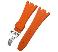 QSYJCCXD 27mm 28mm Fluorous Rubber Watchband for Audemars AP Piguet Royal Oak Offshore Soft FKM Silicone Watch Strap Mens Bracelet