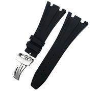 QSYJCCXD 27mm 28mm Fluorous Rubber Watchband for Audemars AP Piguet Royal Oak Offshore Soft FKM Silicone Watch Strap Mens Bracelet