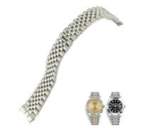 QSYJCCXD 316L Stainless Steel 20mm Watch Strap for 36mm Datejust 116233 116234 Silver Golden Solid Metal Watchband