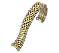 QSYJCCXD 316L Stainless Steel 20mm Watch Strap for 36mm Datejust 116233 116234 Silver Golden Solid Metal Watchband