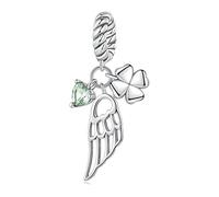 QSYJCCXD 925 sterling Beads Charms Butterfly Heart Star Flower Crystal Beads Mixed Shape Loose Beads Crystal Pendants for Bracelets