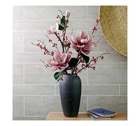 QSYJCCXD Artificial Orchids Floral Bonsai, Chinese Style Orchids Flowers Arrangement Potted Decoration for Home/Office/Parlor for House Table Office Desk Decor (Color : Color1)
