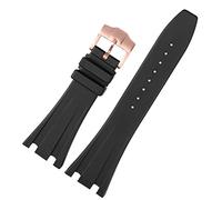 QSYJCCXD Black Silicone rubber Watchband For Audemars for Piguet Strap 28mm Watch AP Band Men's Bracelet butterfly buckle tools