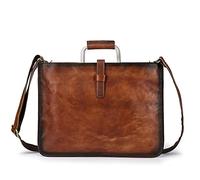 QSYJCCXD Business Men's Briefcase Men's Bag Retro Diagonal Bag Handbag Casual Shoulder Bag