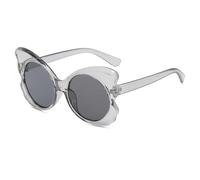 QSYJCCXD Butterfly Sunglasses Women Round Vintage Cool Sun Glasses for Women Shades Female Personality Eyewear