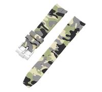 QSYJCCXD Camouflage Strap for Omega for Swatch MoonSwatch Curved End Silicone Rubber Bracelet Men Women Sport Watch Band Accessorie 20mm