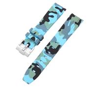 QSYJCCXD Camouflage Strap for Omega for Swatch MoonSwatch Curved End Silicone Rubber Bracelet Men Women Sport Watch Band Accessorie 20mm
