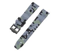 QSYJCCXD Camouflage Strap for Omega for Swatch MoonSwatch Curved End Silicone Rubber Bracelet Men Women Sport Watch Band Accessorie 20mm