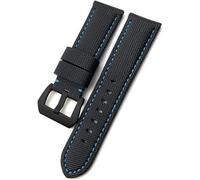 QSYJCCXD Carbon Fiber Calfskin Watchband 24mm 26mm Fit for Panerai LUMINOR Submersible PAM01119 01663 Nylon Watch Strap