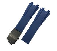 QSYJCCXD Convex Silicone Rubber Watch Strap 26mm Fit for Athens Watchband Folding Buckle Men Sports Waterproof Bracelets