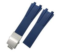 QSYJCCXD Convex Silicone Rubber Watch Strap 26mm Fit for Athens Watchband Folding Buckle Men Sports Waterproof Bracelets