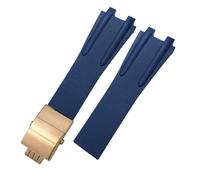 QSYJCCXD Convex Silicone Rubber Watch Strap 26mm Fit for Athens Watchband Folding Buckle Men Sports Waterproof Bracelets