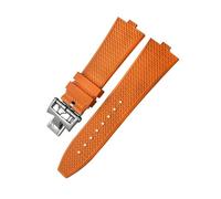 QSYJCCXD Convex Type Fluoros Rubber Watch Bands 24x7mm Fit for Vacheron Constantin Overseas Quick Release Silicone Strap Screw Buckle
