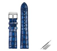 QSYJCCXD Crocodile texture Calfskin Leather Watch Strap18mm 20mm 22mm Watchband For Men women Watch band Solid Buckle