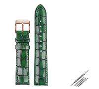 QSYJCCXD Crocodile texture Calfskin Leather Watch Strap18mm 20mm 22mm Watchband For Men women Watch band Solid Buckle