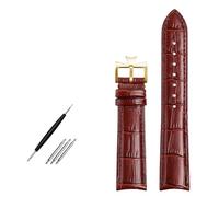 QSYJCCXD Curved End Genuine Leather Bracelet Blue cowhide watch strap for vc watchband 19mm 20m 21mm 22mm watchband