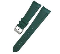 QSYJCCXD Curved End Rubber Silicone Watchband 22mm 20mm for Tudor Black Bay 41mm Pelagos 42mm 1958 Blue Sports Watch Strap