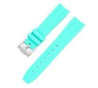 QSYJCCXD Curved No Gap Rubber Strap For Omega Speedmaster Watch Replacement Band Men Women 20mm Watchbands silver buckle gold buckle rose buckle black buckle