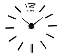 QSYJCCXD Decorative Wall Clock 3D Round Acrylic Silent and Non Ticking Seamless DIY Sticker Hanging Suitable for Living Room/Garden/Farmhouse/Indoor and Outdoor Decorative Wall Clocks