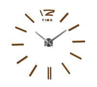 QSYJCCXD Decorative Wall Clock 3D Round Acrylic Silent and Non Ticking Seamless DIY Sticker Hanging Suitable for Living Room/Garden/Farmhouse/Indoor and Outdoor Decorative Wall Clocks