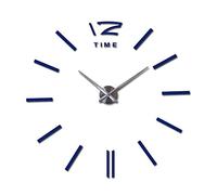 QSYJCCXD Decorative Wall Clock 3D Round Acrylic Silent and Non Ticking Seamless DIY Sticker Hanging Suitable for Living Room/Garden/Farmhouse/Indoor and Outdoor Decorative Wall Clocks