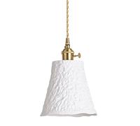 QSYJCCXD Farmhouse Retro Ceramic Pendant Light Japanese Brass Hanging Lamp Nordic Bedside Bedroom Dining Ceiling Light Chandelier Yearn for