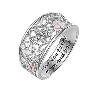 QSYJCCXD Flower Ring for Women Promise Wedding Engagement Stacking Rings Fashion Vintage Boho Finger Rings Jewelry Gifts
