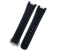 QSYJCCXD Fluororubber Watchband For Omega Seamaster Aqua Terra 150 Wordtimer AT150 Metal End 20mm 21mm Rubber Silicone FKM Watch Strap