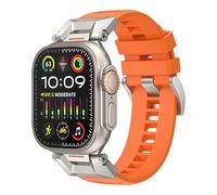 QSYJCCXD For band 49mm 46mm 45mm 44mm 42mm Fluororubber Watchbands 10th Waterproof FKM Strap