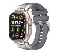 QSYJCCXD For band 49mm 46mm 45mm 44mm 42mm Fluororubber Watchbands 10th Waterproof FKM Strap