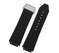 QSYJCCXD For BIG BANG Black Blue white Silicone Rubber Strap With men Butterfly Buckle Watchband Accessories 26 * 19mm