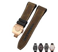 QSYJCCXD For Franck Muller Watch Band 28mm Cowhide Silicone Watch Strap Nylon Rubber Folding Buckle Watch Bands For Men Bracelet