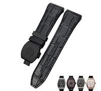 QSYJCCXD For Franck Muller Watch Band 28mm Cowhide Silicone Watch Strap Nylon Rubber Folding Buckle Watch Bands For Men Bracelet