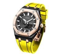 QSYJCCXD For GA2100 GA2110 Mod Kits, Metal Watch Band Strap Bezel, Watch Modding Replacement Accessories Set Rose Gold Buckle