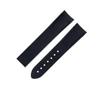 QSYJCCXD For Omega Strap AT150 Seamaster 300 Planet Ocean De Ville Speedmaster Curved End Watch Band 20mm Black Line High Density Nylon Cowhide Watchbands