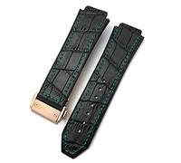QSYJCCXD For Watch Strap,Cowhide Rubber Watchband 25-19mm Calfskin Bracelets sport men and wom Watchbands