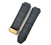 QSYJCCXD For Watch Strap,Cowhide Rubber Watchband 25-19mm Calfskin Bracelets sport men and wom Watchbands