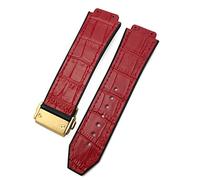 QSYJCCXD For Watch Strap,Cowhide Rubber Watchband 25-19mm Calfskin Bracelets sport men and wom Watchbands
