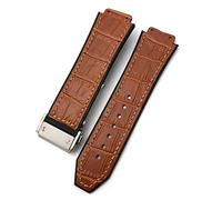 QSYJCCXD For Watch Strap,Cowhide Rubber Watchband 25-19mm Calfskin Bracelets sport men and wom Watchbands