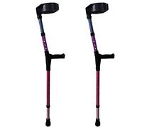 QSYJCCXD Forearm Crutches Kids, Aluminum Adjustable Walking Canes, Comfort Elbow Rest and Ergonomic Handles, Suitable for Height: 120-145cm/4'-4' 7'' Double The comfort