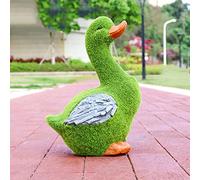 QSYJCCXD Garden Flocking Rabbit Statue Decor-Easter Moss Bunny Figurines Ornament,Artificial Turf Animal,Green Environmental Waterproof FRP,for Patio Lawn Yard,K