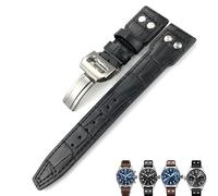 QSYJCCXD Genuine Leather Calfskin Watchband 21mm 22mm Suitable For IWC Big PILOT IW5009 IW5103 Wire Nail Watch Strap