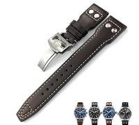 QSYJCCXD Genuine Leather Calfskin Watchband 21mm 22mm Suitable For IWC Big PILOT IW5009 IW5103 Wire Nail Watch Strap