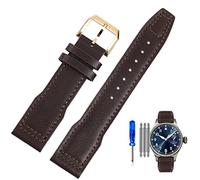 QSYJCCXD Genuine Leather Watch Strap for IWC Pilots Little Prince Male Mark 18 Big Fly Portugal Soft Comfortable Watchband 20mm Wristband